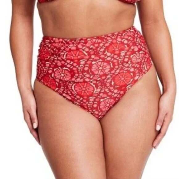 NWT RHODE Zinnia Print Red Bikini Bottom - Picture 3 of 5